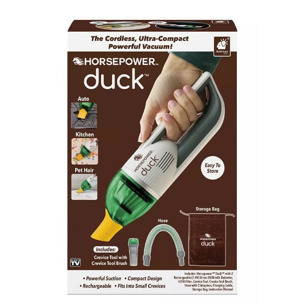 Horsepower Duck Vacuum Rechargeable Handheld Vacuum (Includes Accessories!)