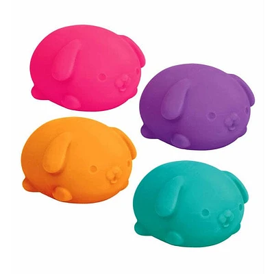 Nee Doh Teenie Funky Pups Squishy Fidget Stress Ball Toys (3pc) Colors Ship Assorted