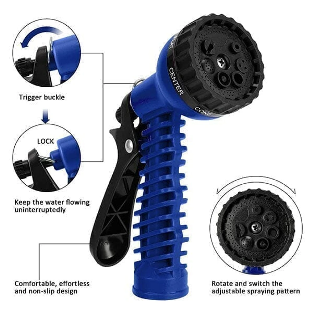 GRO-Hose BLUE 75ft Expandable Hose With Sprayer Nozzle