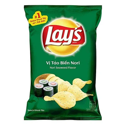 Lay's Nori Seaweed Flavor Potato Chips (‎90g) Limited Edition Import From Vietnam