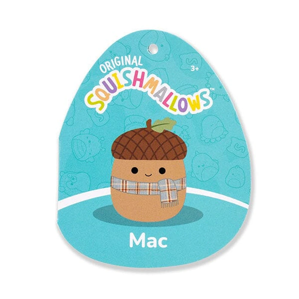 Squishmallows Super Soft Plush Toys 7.5" Mac The Acorn (Scarf)