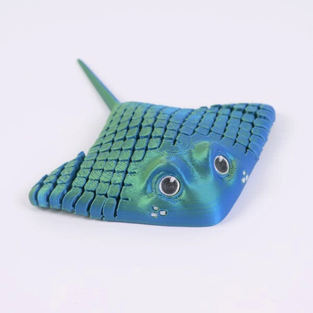 3D Printed Articulated Manta Ray Fidget Toy (Multiple Colors)