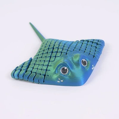 3D Printed Articulated Manta Ray Fidget Toy (Multiple Colors)