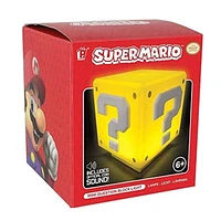 Paladone Super Mario Bros Question Mark Box Mini 3" Novelty Tabletop Touch Lamp