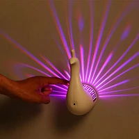 PeacockPop Wall Sconce Peacock Projection Touch Lamp
