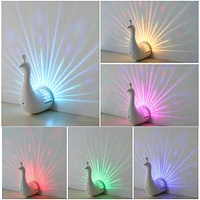 PeacockPop Wall Sconce Peacock Projection Touch Lamp