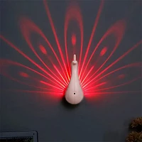 PeacockPop Wall Sconce Peacock Projection Touch Lamp