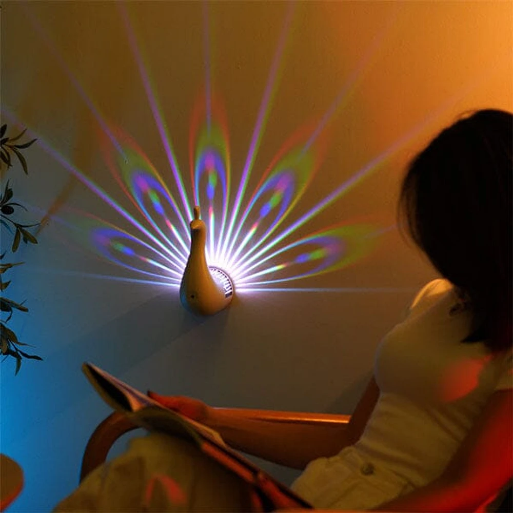 PeacockPop Wall Sconce Peacock Projection Touch Lamp