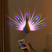 PeacockPop Wall Sconce Peacock Projection Touch Lamp