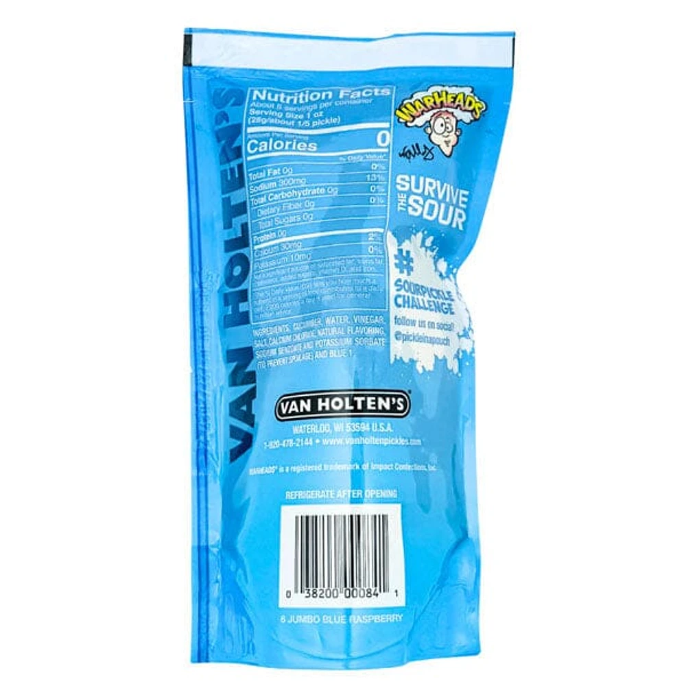 Van Holten's x Warheads Extreme Sour Blue Raspberry Jumbo Pouched Pickle