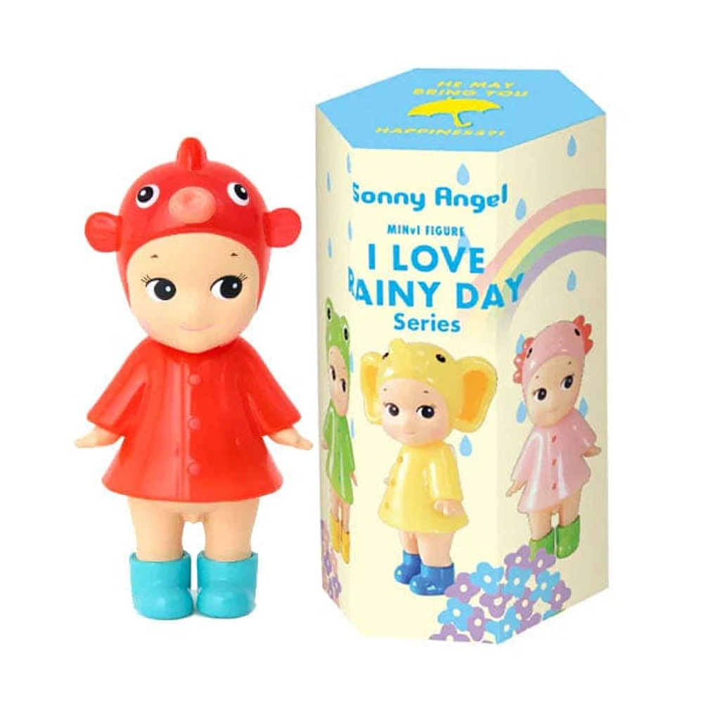 Sonny Angel Collectable Mini Cherub Figurines Limited Edition "I Love Rainy Day" Series Blind Box (1pc)