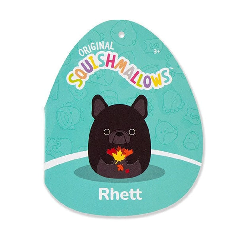 Squishmallows Super Soft Plush Toys 7.5" Rhett The French Bulldog (Leaves)