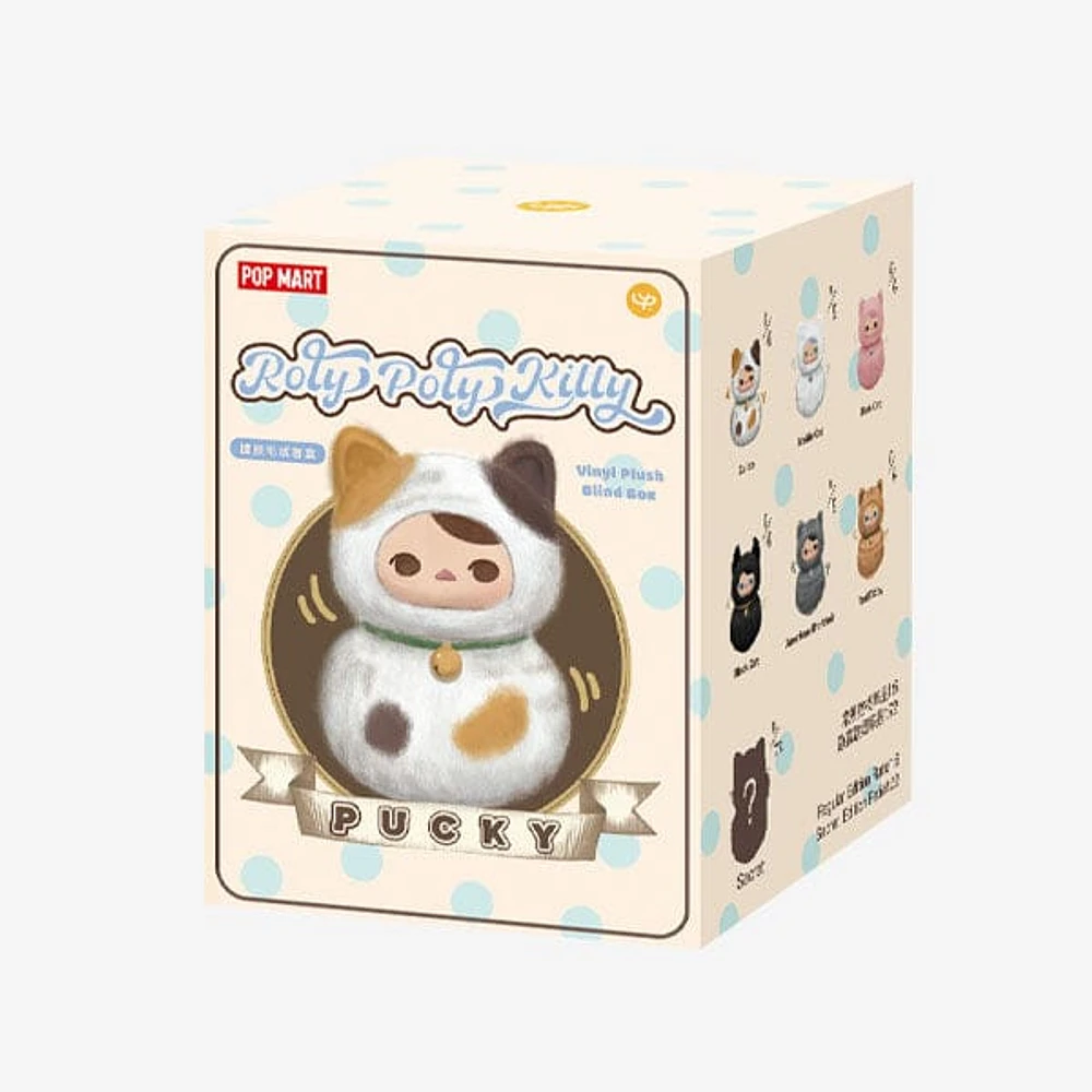 Pop Mart x PUCKY: Roly-Poly Kitty Series Vinyl Plush Blind Box (1pc)