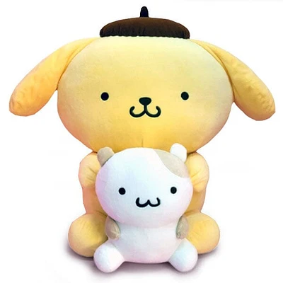 Sanrio Pompompurin With Teddy Bear Friend Large 20" Plush Toy