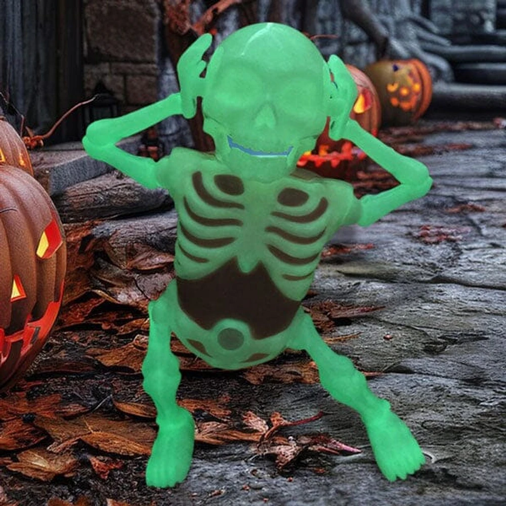 SkellyVibes Glow-In-The-Dark Dancing Skeleton - Lights Up & Laughs!