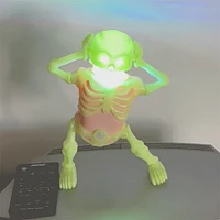 SkellyVibes Glow-In-The-Dark Dancing Skeleton - Lights Up & Laughs!