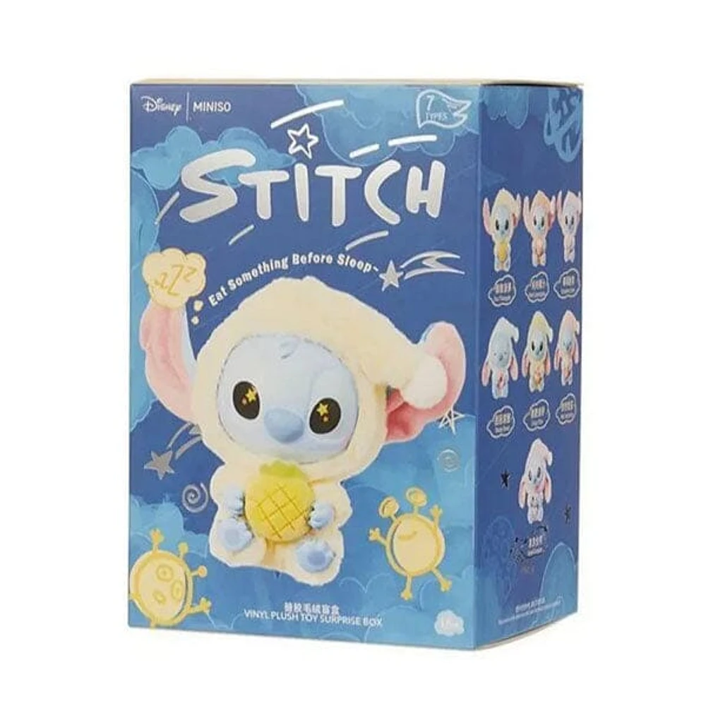 MINISO x Disney: Stitch "Eat Something Before Sleep" Series Plush Keychain Blind Box (1pc)