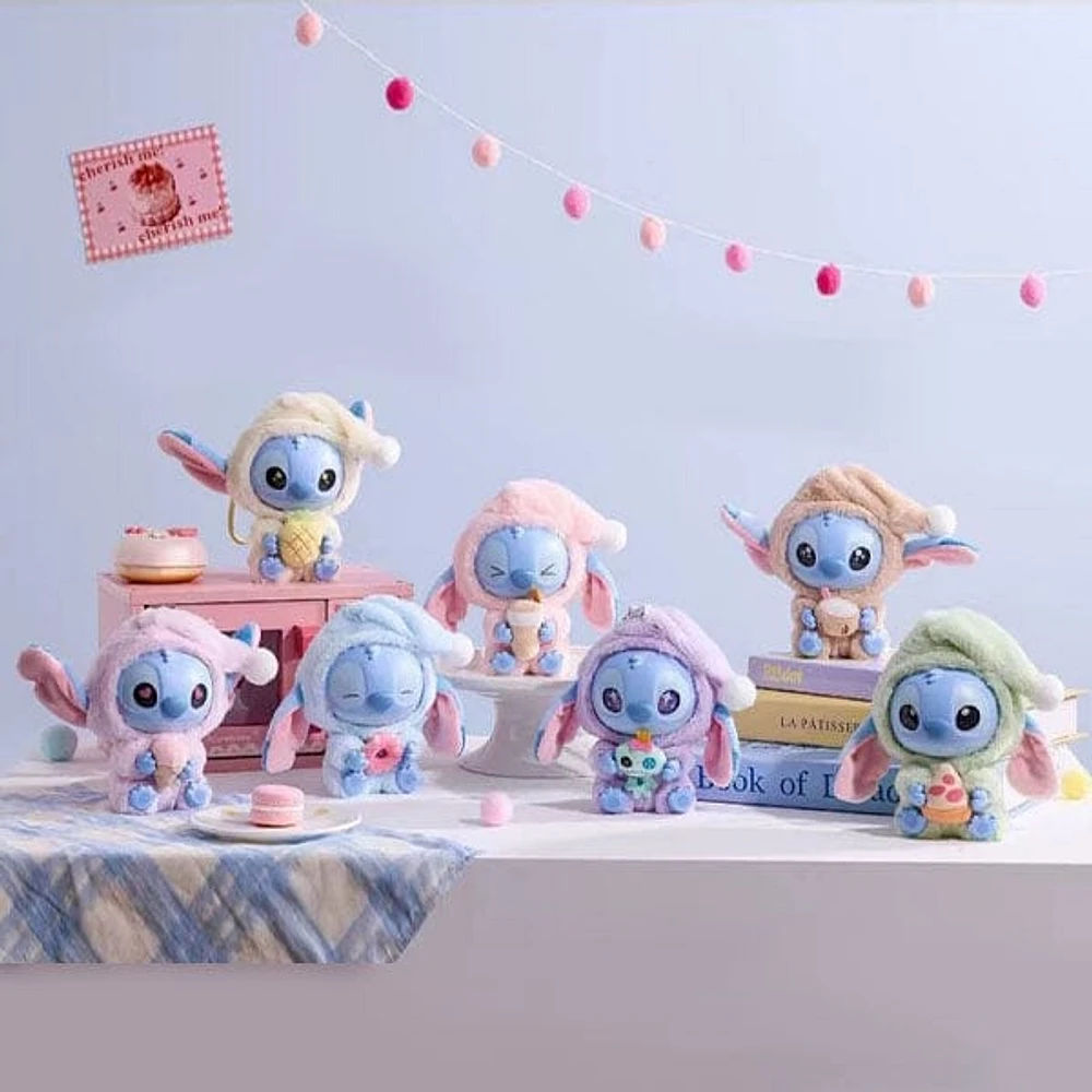 MINISO x Disney: Stitch "Eat Something Before Sleep" Series Plush Keychain Blind Box (1pc)