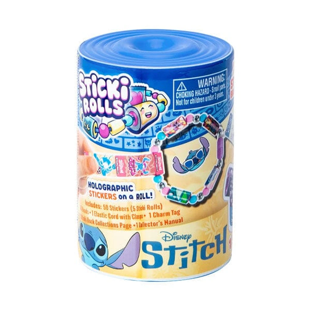 Sticki Rolls Disney's Stitch Wearable Reusable Sticki Band Mystery Capsule (50 Stickers Inside!)