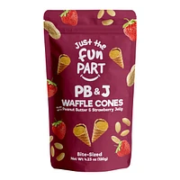 Just The Fun Part Peanut Butter & Jelly Filled Bite-Size Crispy Mini Waffle Cones (120g) Multiple Flavors