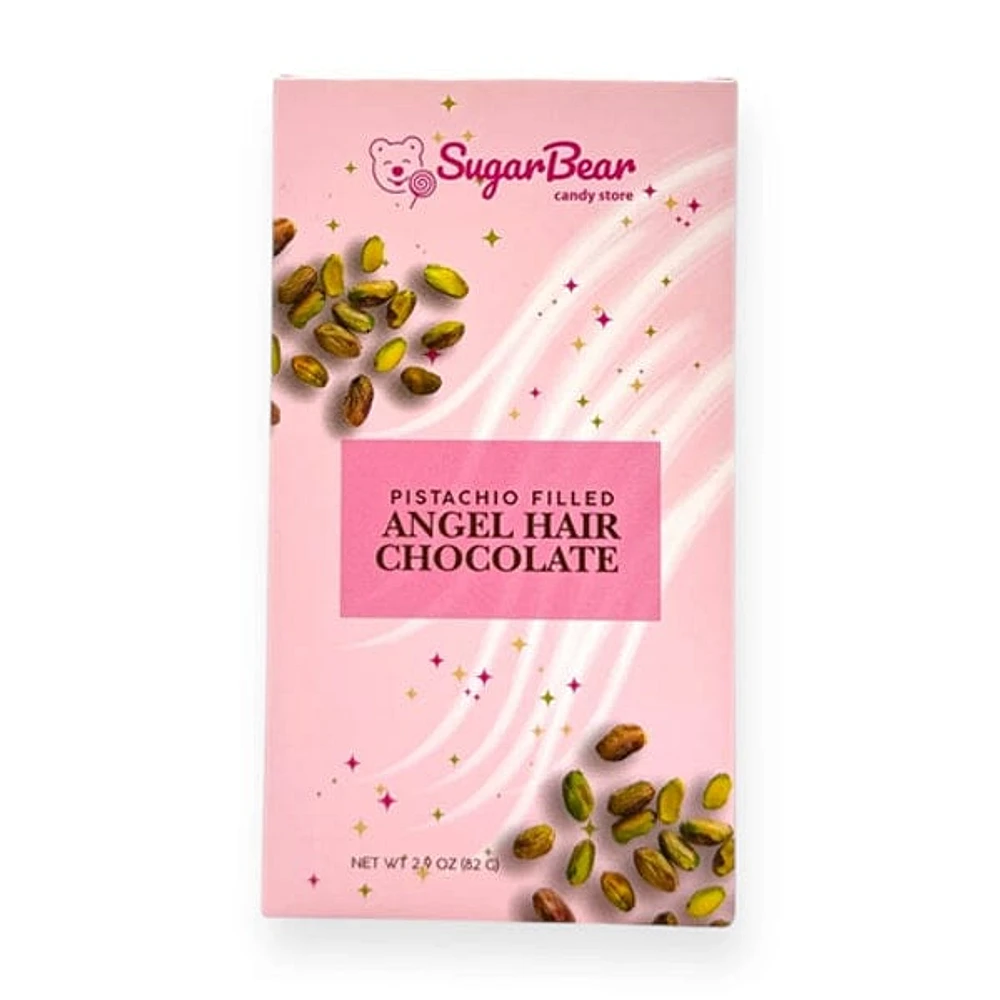 Sugar Bear Candy Pistachio Cream Filled Angel Hair Chocolate Bar (82g)