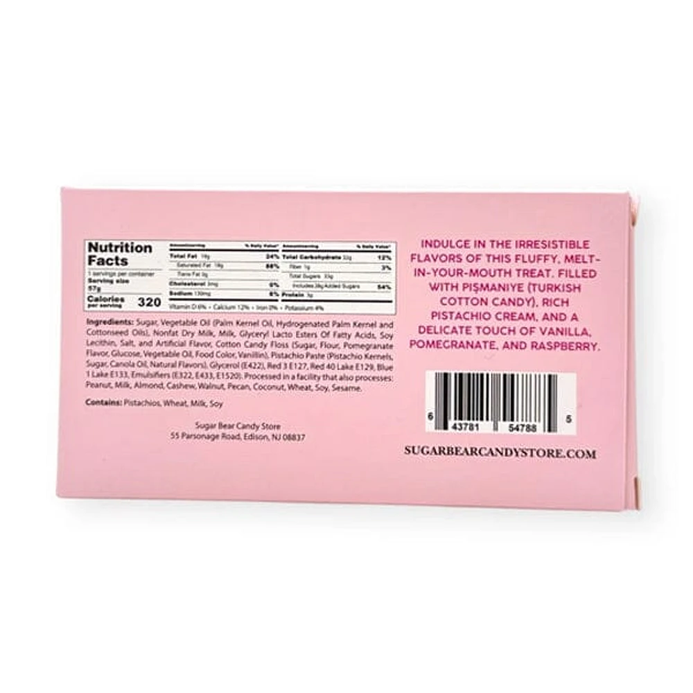 Sugar Bear Candy Pistachio Cream Filled Angel Hair Chocolate Bar (82g)