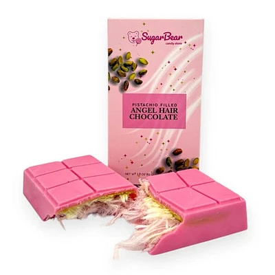 Sugar Bear Candy Pistachio Cream Filled Angel Hair Chocolate Bar (82g)