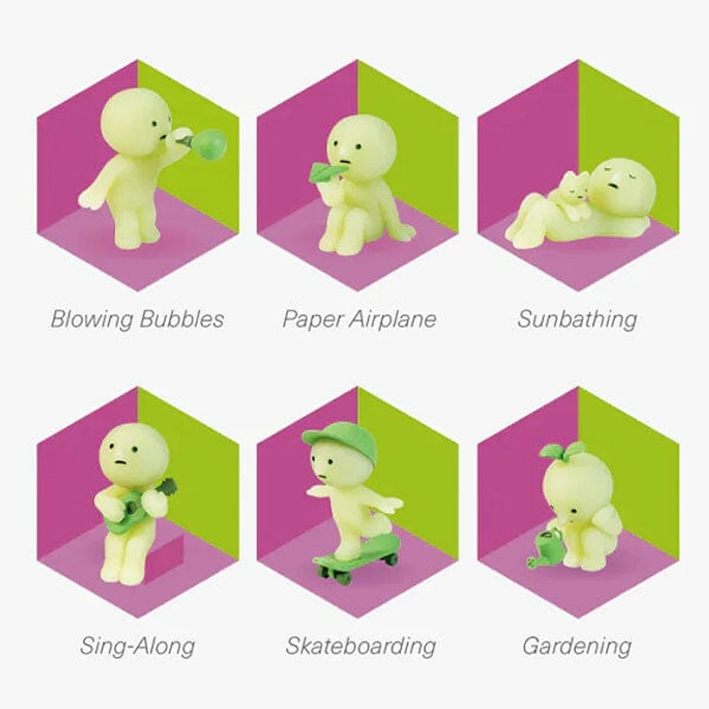 Smiski Sunday Series Collectible Glow in the Dark Figurine Blind Box (1pc)