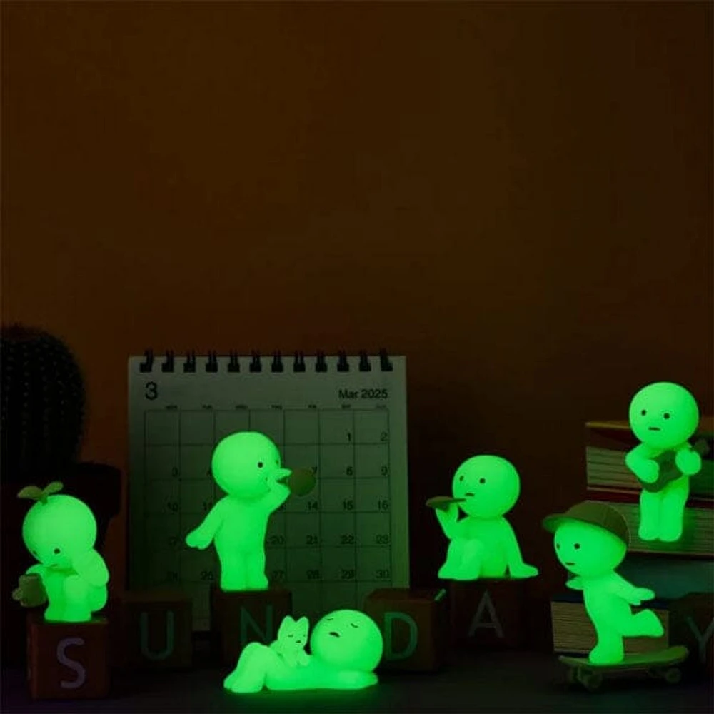 Smiski Sunday Series Collectible Glow in the Dark Figurine Blind Box (1pc)