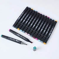 TouchHero Double-Sided Alcohol Based Markers (24 Pack) 1mm & 6mm Tips
