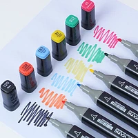 TouchHero Double-Sided Alcohol Based Markers (24 Pack) 1mm & 6mm Tips