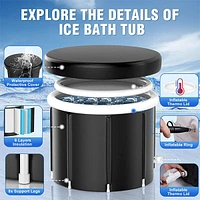TubZero 2.5ft Tall Inflatable Ice Plunge Tub