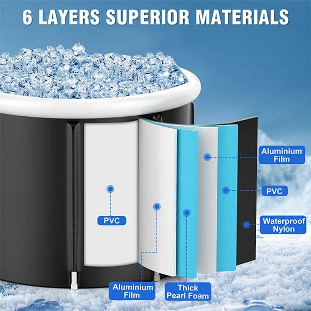 TubZero 2.5ft Tall Inflatable Ice Plunge Tub