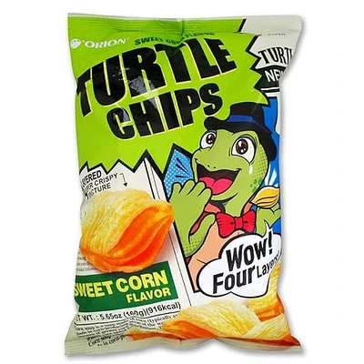 Orion Turtle Chips Korean Snacks - Sweet Corn Flavor (‎160g)