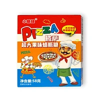 Wax Pizza Fruit Flavored Chewy Gushing Wax Candy (58g)
