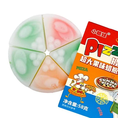 Wax Pizza Fruit Flavored Chewy Gushing Wax Candy (58g)