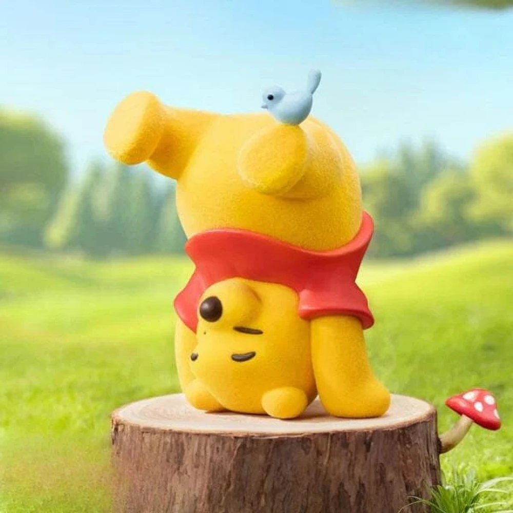 52TOYS Disney Winnie The Pooh Carefree Series Flocked Figurine Blind Box (1pc)