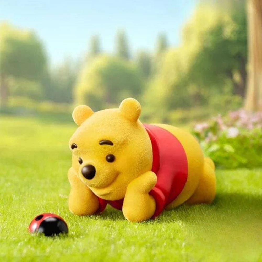 52TOYS Disney Winnie The Pooh Carefree Series Flocked Figurine Blind Box (1pc)