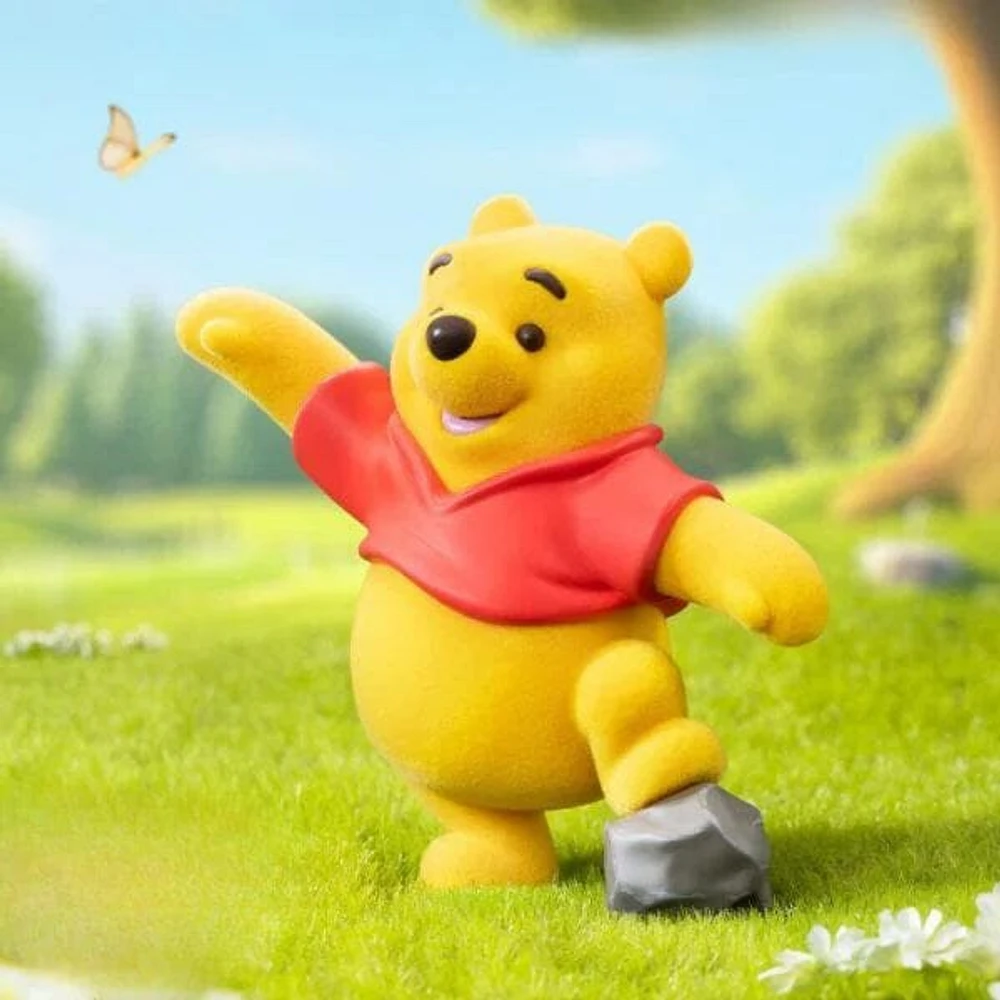 52TOYS Disney Winnie The Pooh Carefree Series Flocked Figurine Blind Box (1pc)