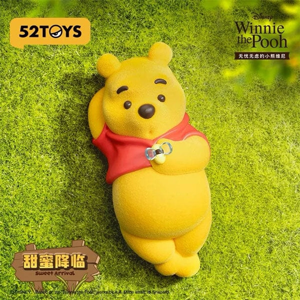 52TOYS Disney Winnie The Pooh Carefree Series Flocked Figurine Blind Box (1pc)