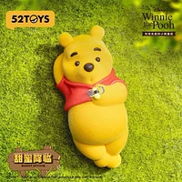 52TOYS Disney Winnie The Pooh Carefree Series Flocked Figurine Blind Box (1pc)