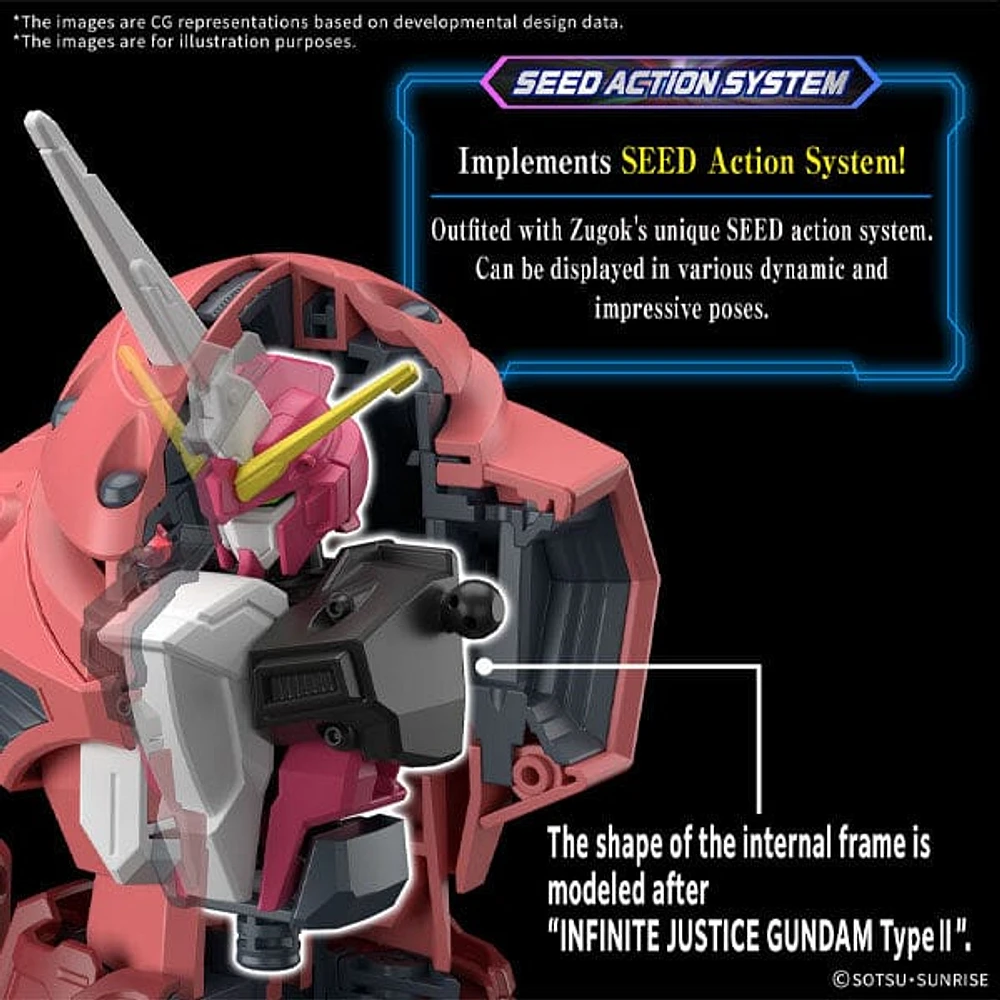 BANDAI HGCE #260 ZGMF-MM07 Z’Gok (Seed Freedom Version) 1/144 Scale 5" Model Kit