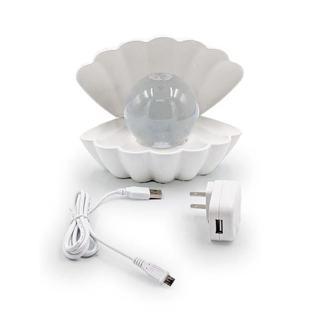 LED Color-Changing Clam Shell Glitter Lamp