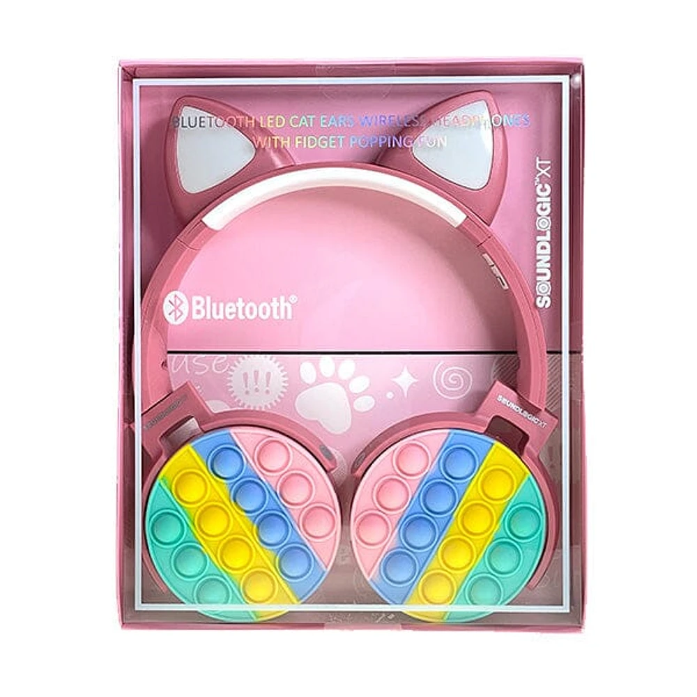 SoundLogicXT Cat Ear LED Wireless Popping Fidget Headphones | Assorted Colors