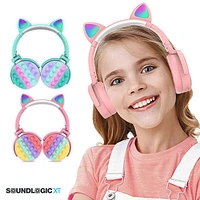 SoundLogicXT Cat Ear LED Wireless Popping Fidget Headphones | Assorted Colors