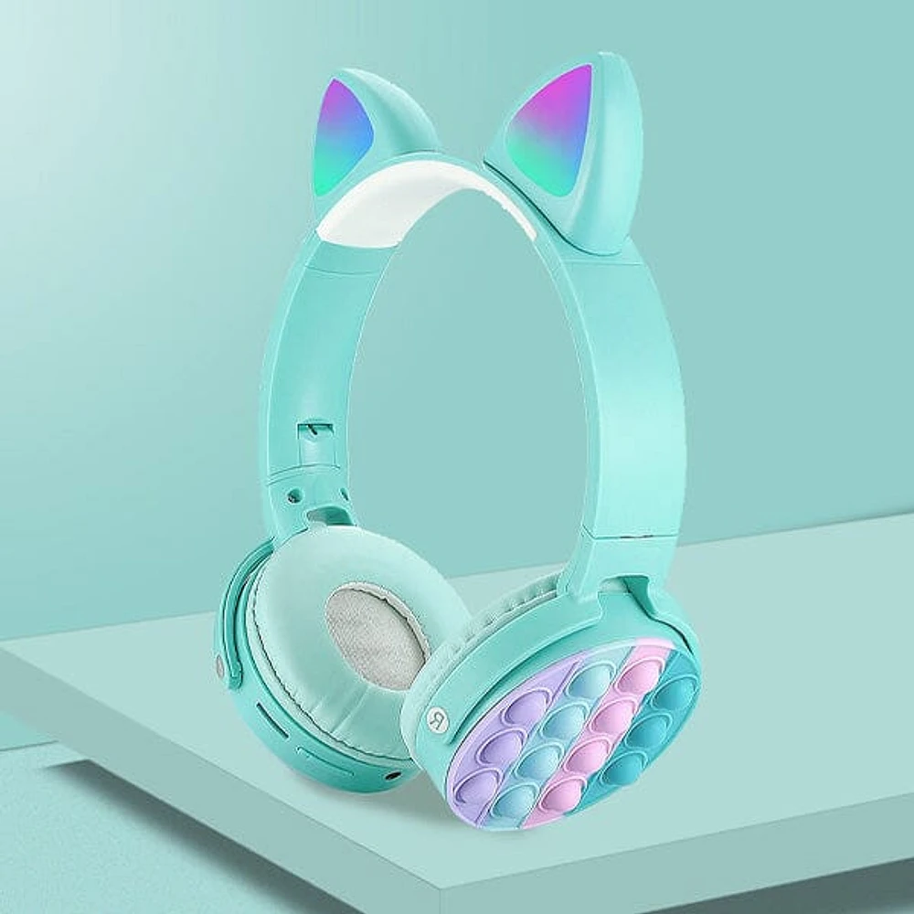 SoundLogicXT Cat Ear LED Wireless Popping Fidget Headphones | Assorted Colors