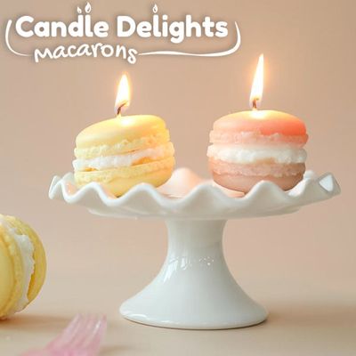 Candle Delights: Macarons (4pk) | Realistic Food Candles | As Seen On Social!