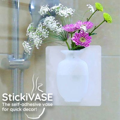 StickiVASE Self-Adhesive Silicone Vase For Walls & Windows | As Seen On Social!
