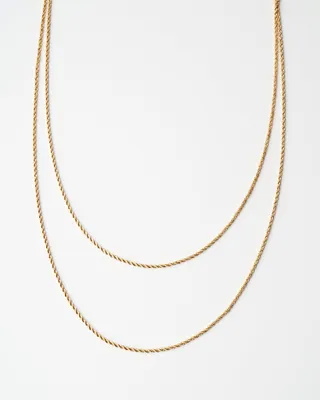 16K Plated Soft Braided Necklace