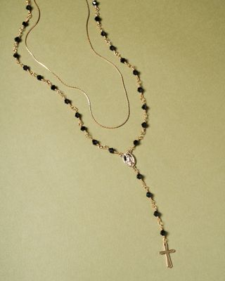 14K Plated The Rosary Necklace